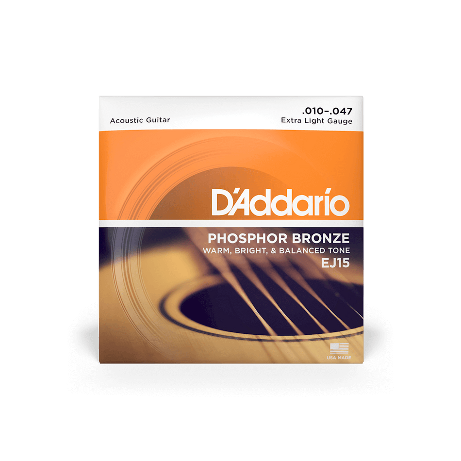 D'Addario 10-47 Extra Light Accoustic Guitar Strings - 3-Pack