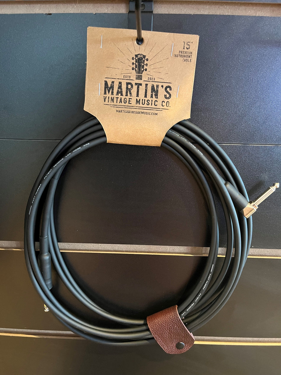 Martin's 15' Custom Straight to Right Angle Instrument Cable