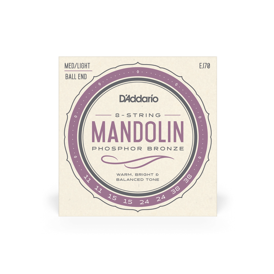 D'Addario 11-38 Medium/Light Set, Ball End Mandolin Strings
