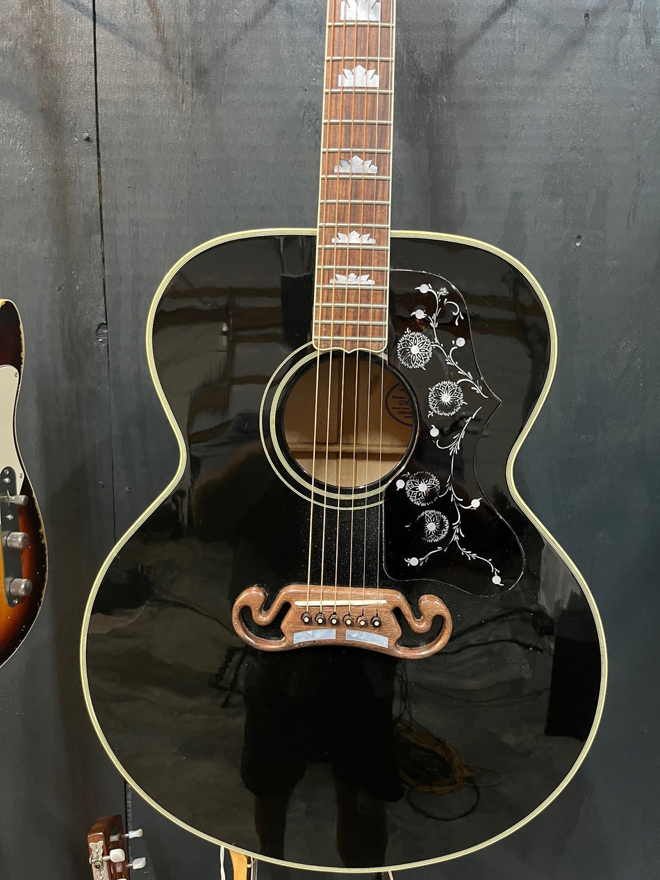 1990 Gibson J-200 Ebony Acoustic Guitar